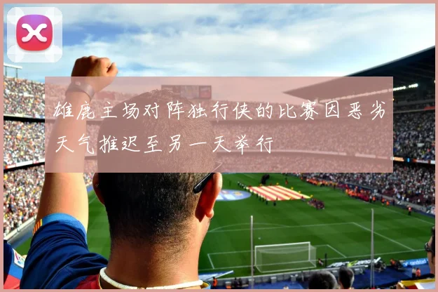 雄鹿主场对阵独行侠的比赛因恶劣天气推迟至另一天举行